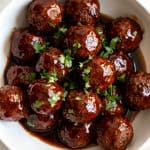 Slow Cooker Guinness Glazed Meatballs
