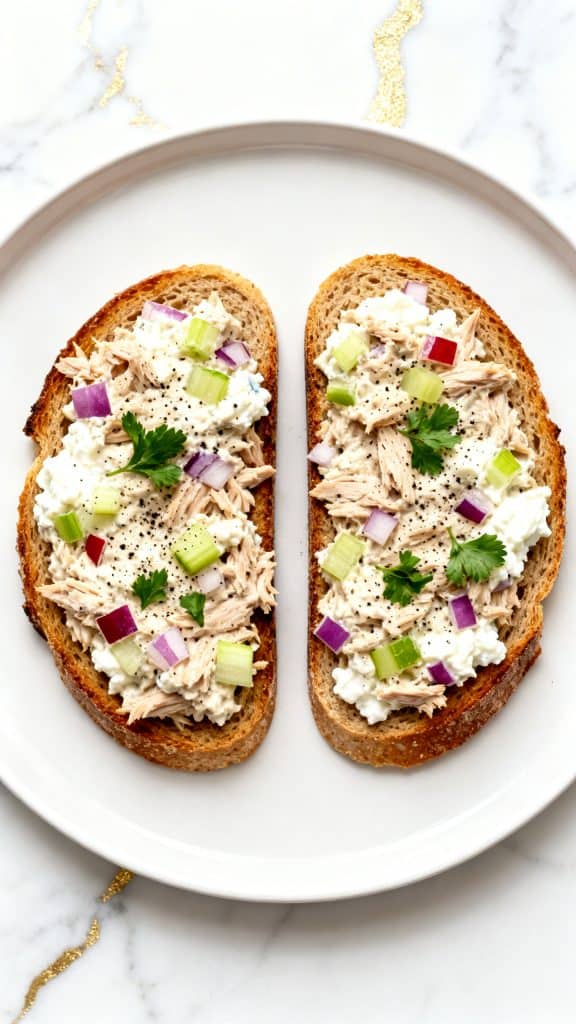 Cottage Cheese Tuna Salad Toast