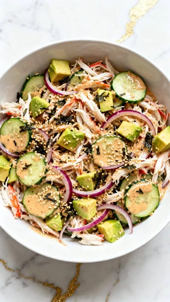 California Roll Cucumber Salad