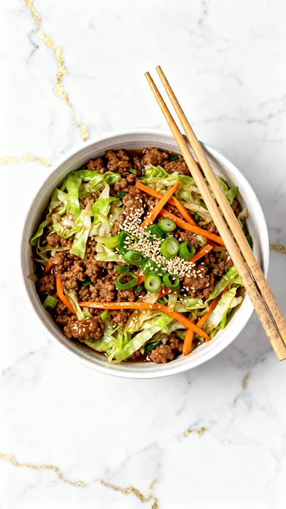 Crockpot Egg Roll in a Bowl