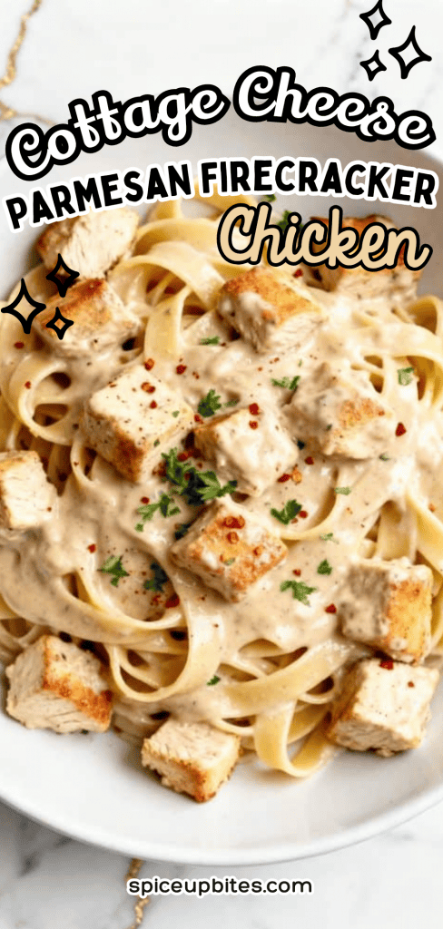 Cottage Cheese Parmesan Firecracker Chicken