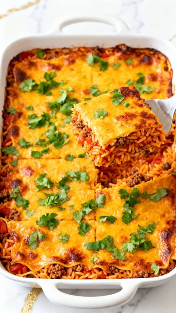 Mexican Beef and Rice Casserole