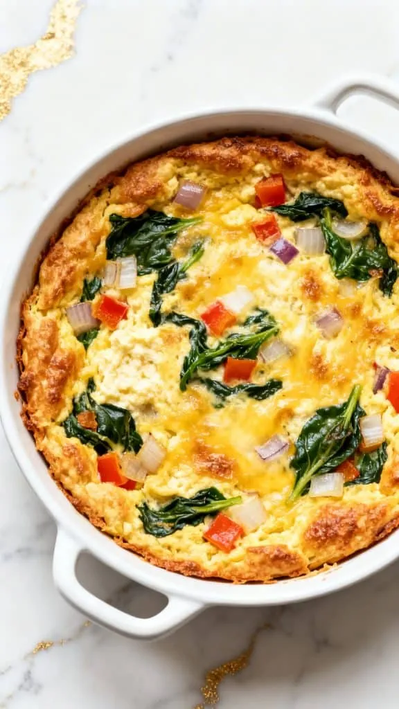 Crustless Cottage Cheese Breakfast Quiche