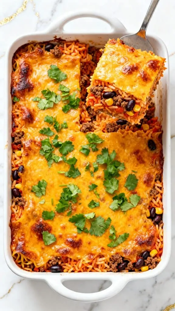 Mexican Beef and Rice Casserole