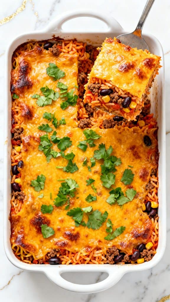 Mexican Beef and Rice Casserole