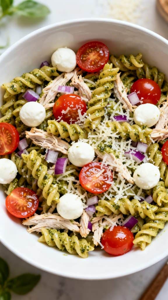 Pesto Chicken Pasta Salad