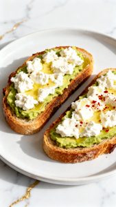 Creamy Cottage Cheese Avocado Toast
