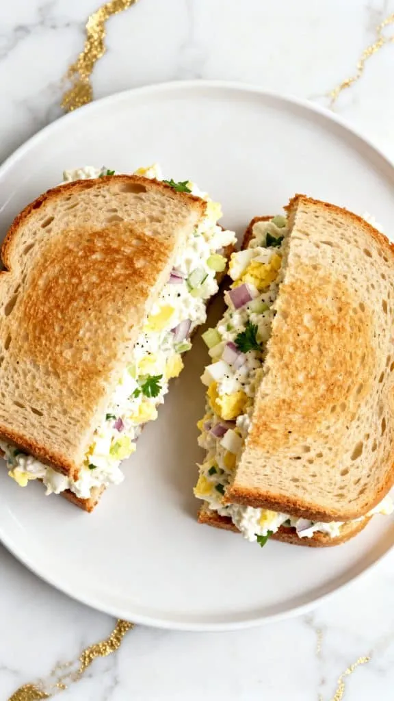 Cottage Cheese Egg Salad Sandwich