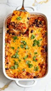 Mexican Beef and Rice Casserole
