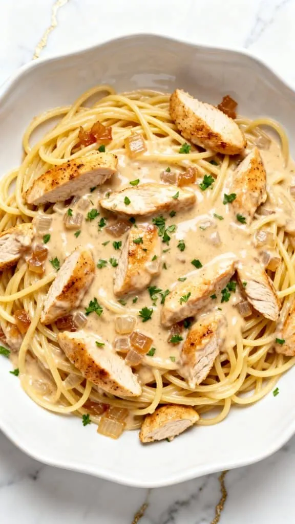 Creamy Cottage Cheese Chicken Pasta
