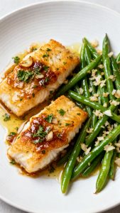 Air Fryer Keto Lemon Garlic Butter Cod