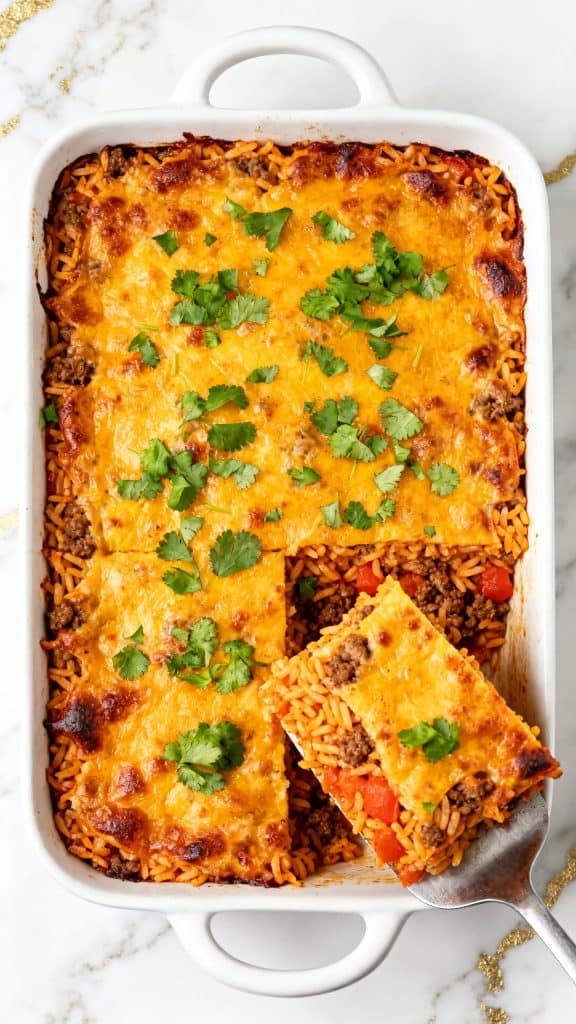 Mexican Beef and Rice Casserole