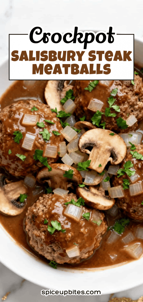 Crockpot Salisbury Steak Meatballs 4
