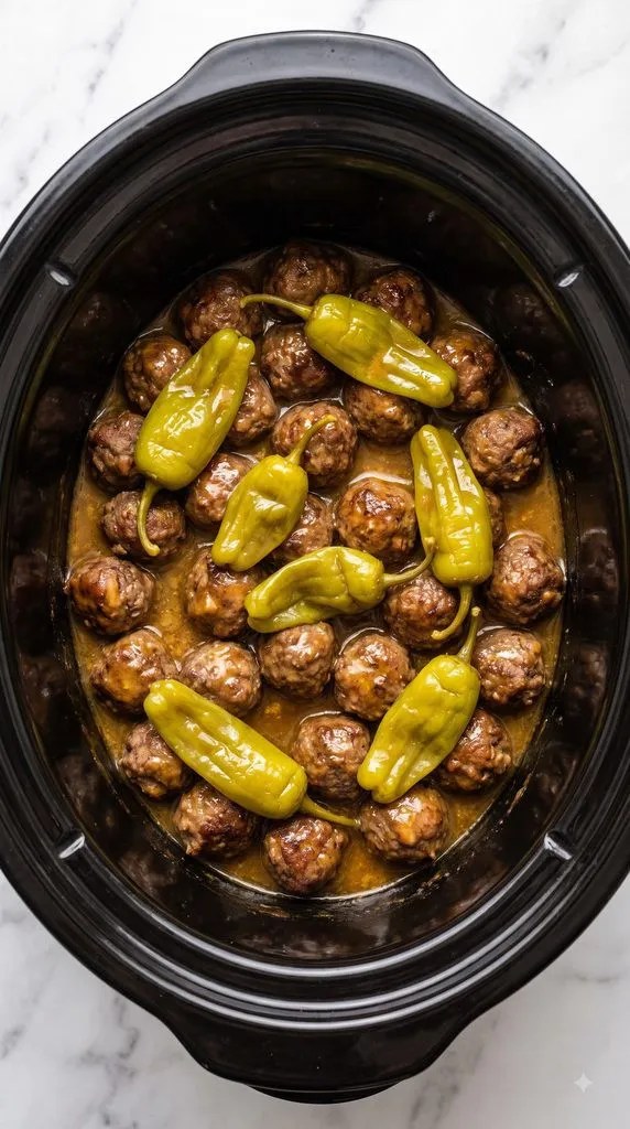 Crockpot Mississippi Meatballs