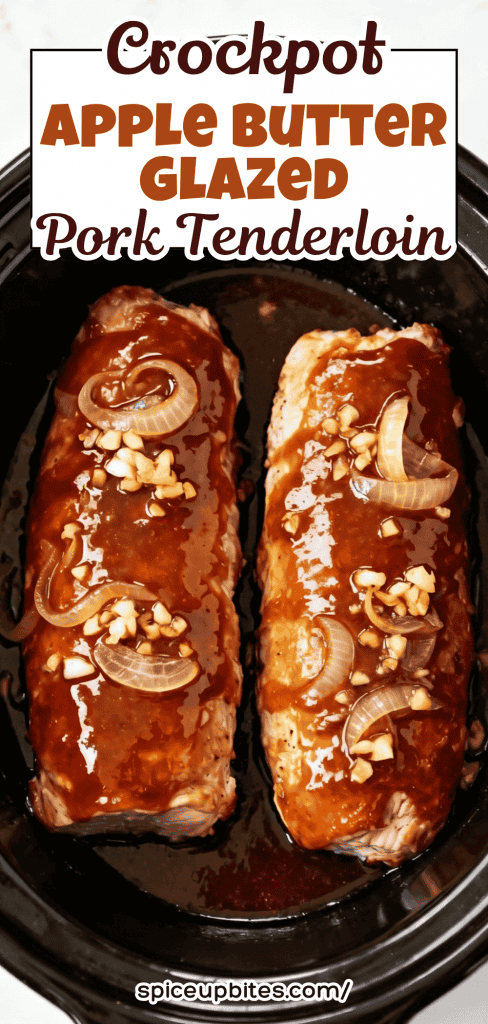 Slow Cooker Apple Butter Glazed Pork Tenderloin 2