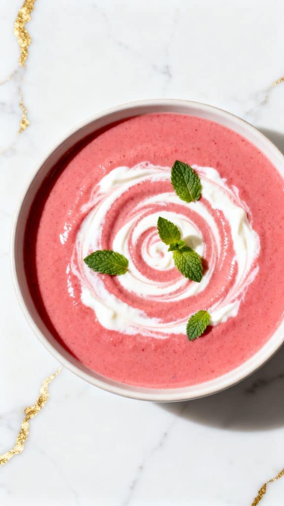Chilled Rhubarb Soup