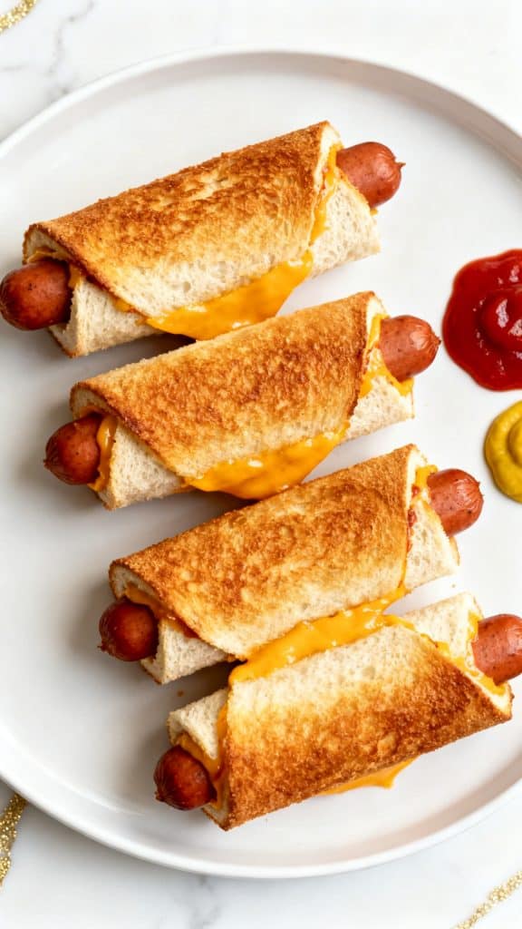 Air Fryer Grilled Cheese Hot Dogs