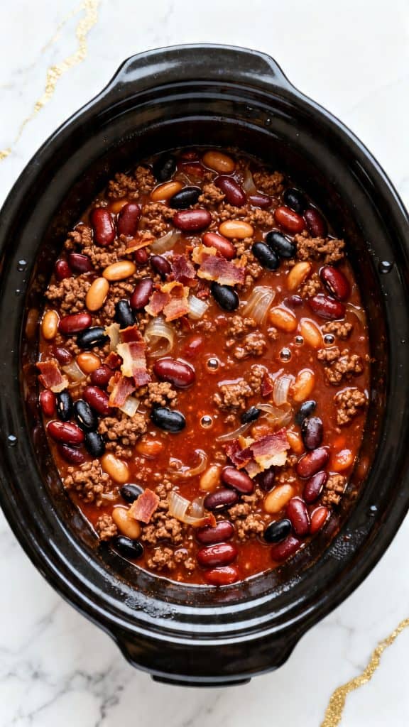 Crockpot Cowboy Beans