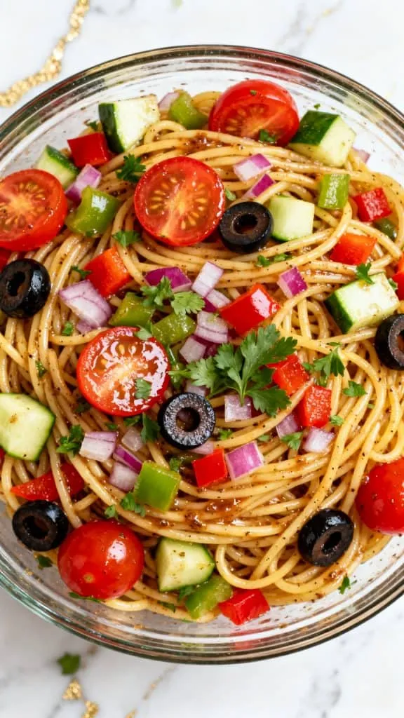 Spaghetti Salad with Italian Dressing