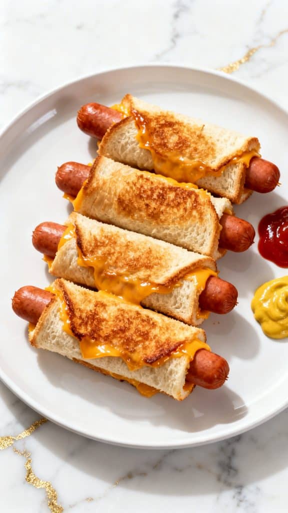 Air Fryer Grilled Cheese Hot Dogs