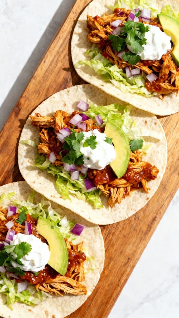 Crockpot Salsa Chicken for Tacos