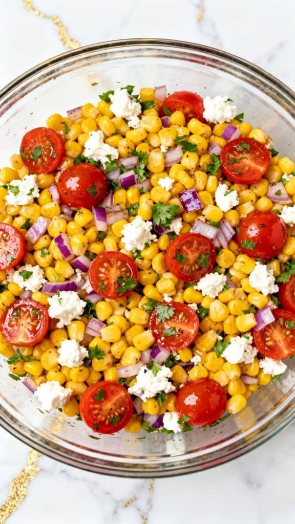 Corn, Tomato, and Feta Salad
