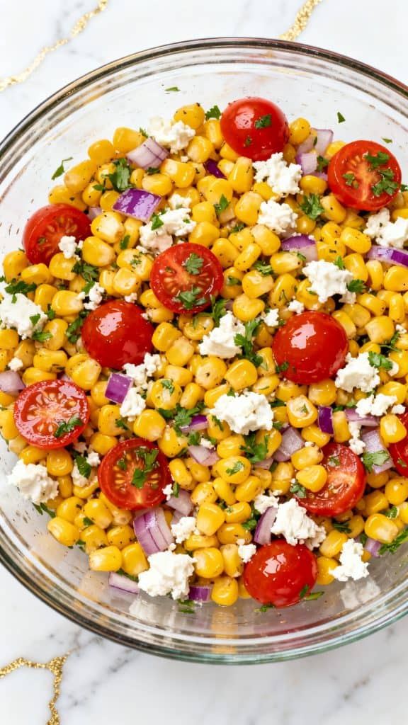 Corn, Tomato, and Feta Salad