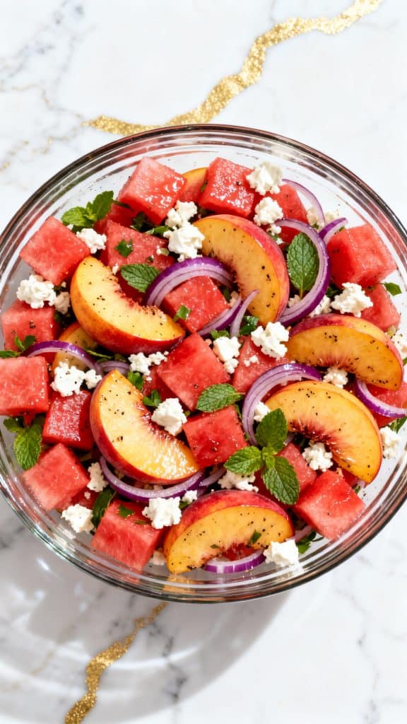 Peach Watermelon Salad