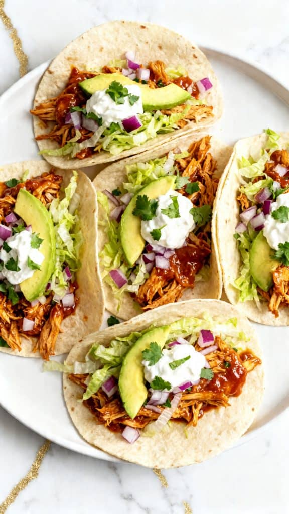 Crockpot Salsa Chicken for Tacos
