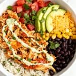 Crockpot Chicken Burrito Bowl