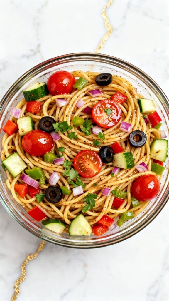 Spaghetti Salad with Italian Dressing