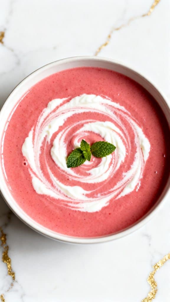 Chilled Rhubarb Soup