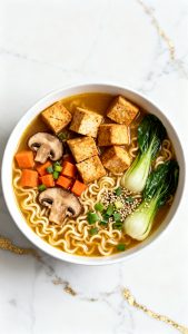 Slow Cooker Ramen Tofu Soup