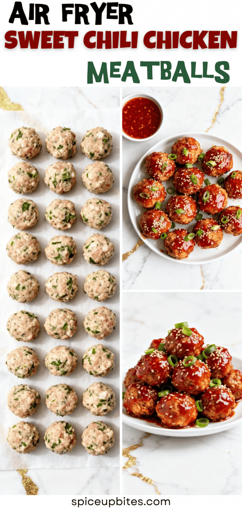 Air Fryer Sweet Chili Chicken Meatballs