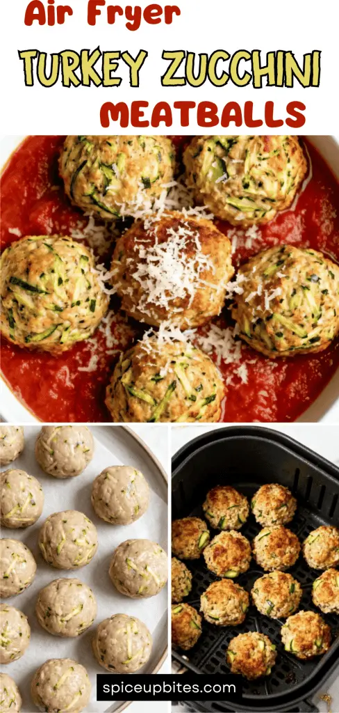 Air Fryer Turkey Zucchini Meatballs