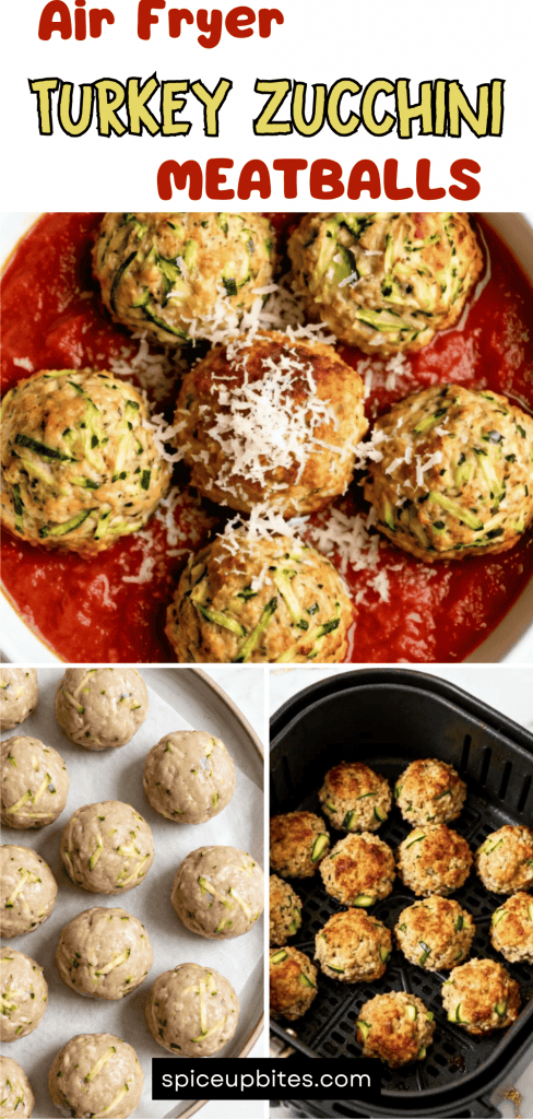 Air Fryer Turkey Zucchini Meatballs