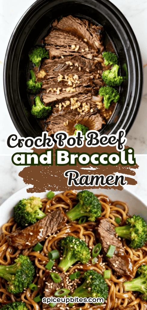 Crock Pot Beef and Broccoli Ramen