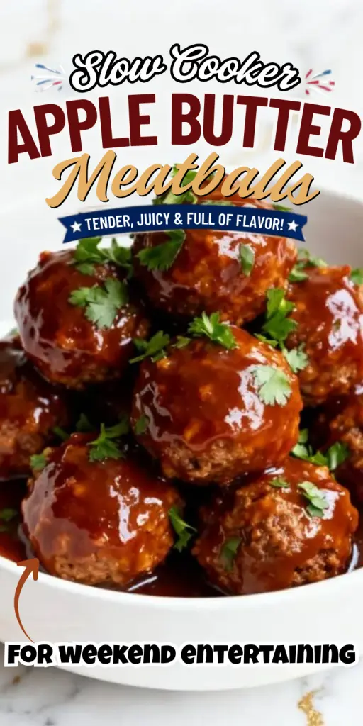 Slow Cooker Apple Butter Meatballs