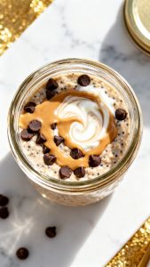 High Protein Cookie Dough Overnight Oats