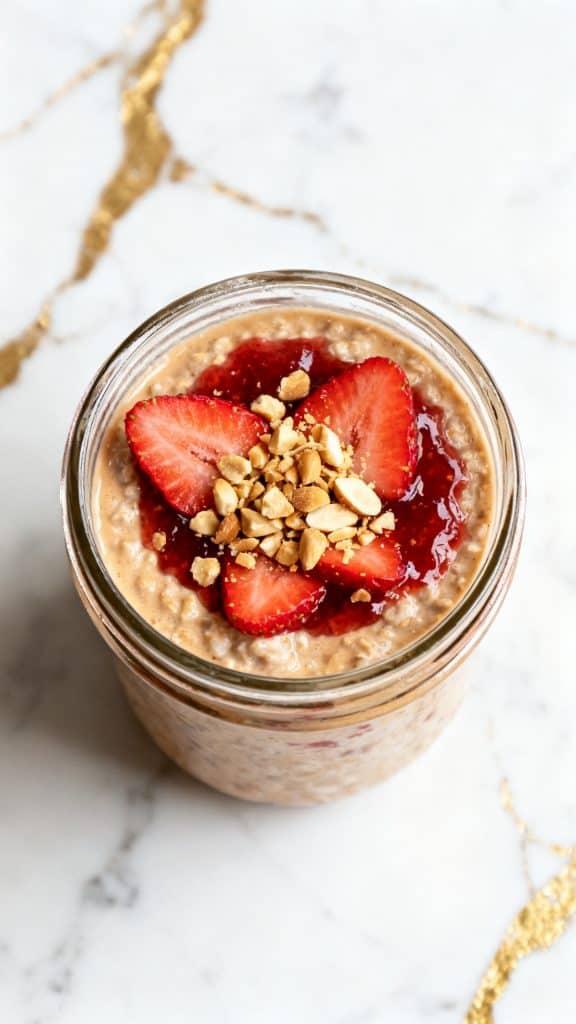 Peanut Butter and Jelly Overnight Oats