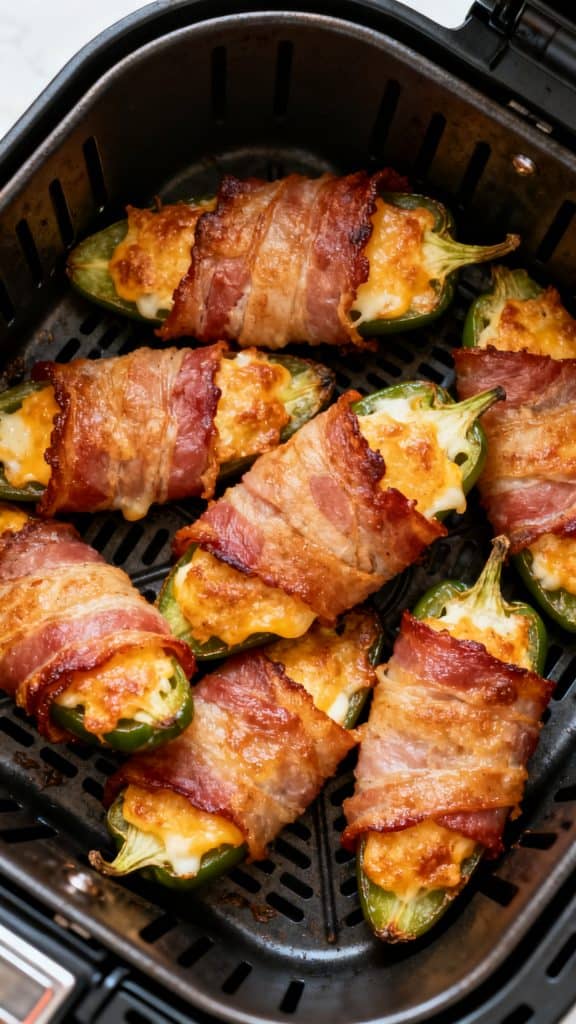 Air Fryer Bacon Wrapped Jalape&ntilde;o Poppers
