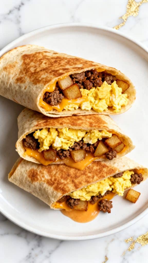 Air Fryer Breakfast Burritos