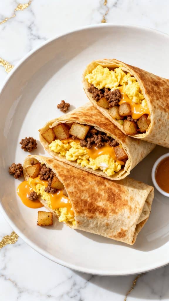 Air Fryer Breakfast Burritos