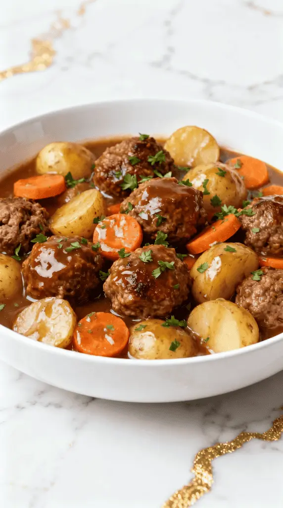Crockpot Meatballs Potatoes and Carrots