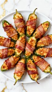 Air Fryer Bacon Wrapped Jalapeño Poppers