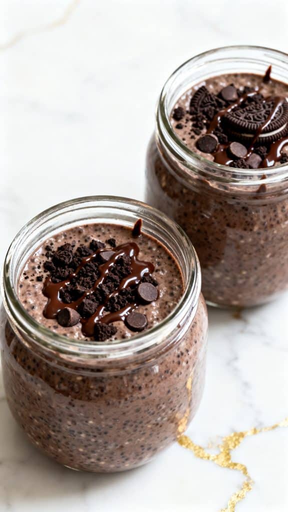 High Protein Oreo Overnight Oats