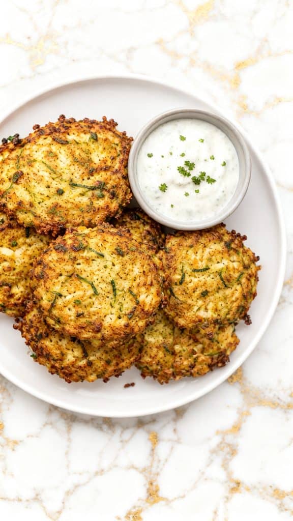 Zucchini Chicken Air Fryer Fritters