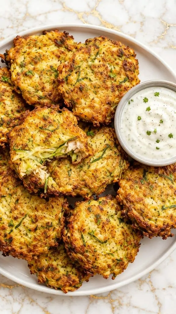 Zucchini Chicken Air Fryer Fritters