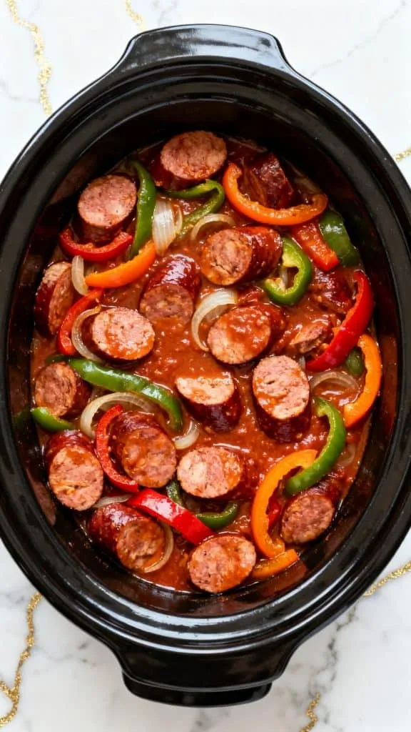 Crock Pot Sausage And Peppers
