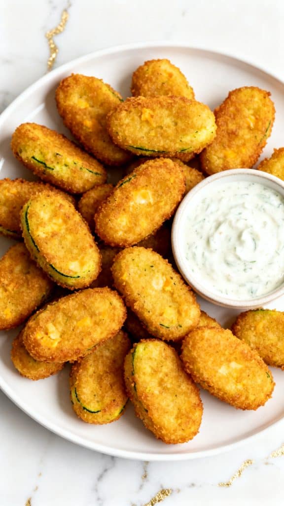 Air Fryer Zucchini Cheddar Tots